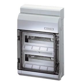   Hensel KV 8224 kiselosztó, 24 modulos, 2 soros, átlátszó ajtó, IP65