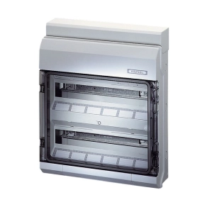   Hensel KV 8236 kiselosztó, 36 modulos, 2 soros, átlátszó ajtó, IP65