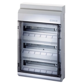   Hensel KV 8354 kiselosztó, 54 modulos, 3 soros, átlátszó ajtó, IP65