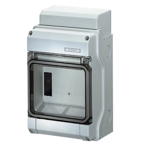   Hensel KV 8106 kiselosztó, 6 modulos, 1 soros, átlátszó plombálható csapófedél