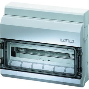   Hensel KV 9118 kiselosztó, 18 modulos, 1 soros, átlátszó ajtó, IP65