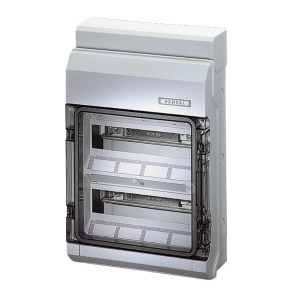   Hensel KV 2524 kiselosztó, 24 modulos, 2 soros, átlátszó ajtó, IP54