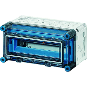   Hensel Mi 1111 kiselosztó, 12 modulos, 1 soros, csapófedéllel IP65