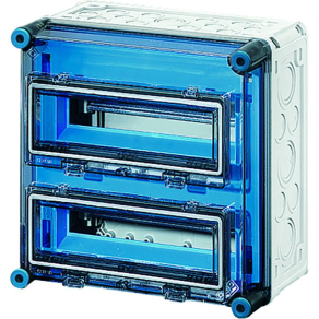   Hensel Mi-1222 kismegszakító szekrény 2x12x18mm osztás, PE+N kapcsokkal, 2 csapófedéllel