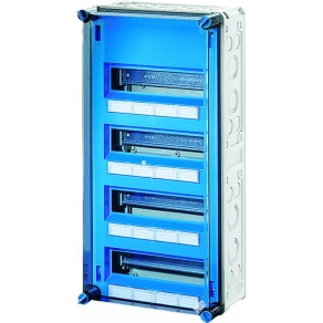   Hensel Mi-1448 kismegszakító szekrény 4x12x18mm osztásegységig, kapcsok nélkül, 4 csapófedéllel