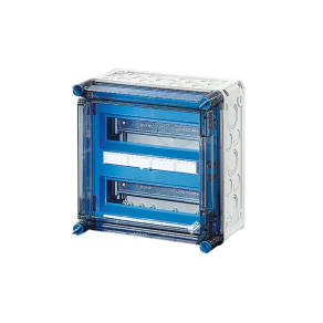   Hensel Mi-1226 kismegszakító szekrény 2x12x18mm osztásegységig, kapcsok nélkül, zsanéros fedéllel