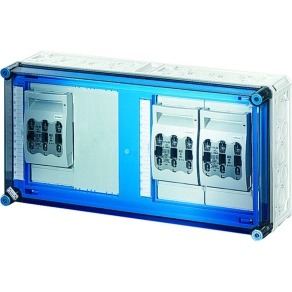   Hensel Mi-6436 NH késes szakaszolható biztosítós szekrény 3xNH00-3p, 4x35mm2, gyűjtősín 250A, 600x300x170 mm