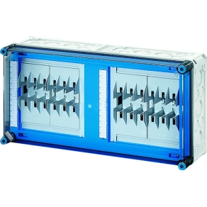   Hensel Mi-6461 NH késes biztosító szekrény 4xNH00-3p, 4-35mm2, gyűjtősín 250 A, 600x300x170 mm, csak kombinációban!