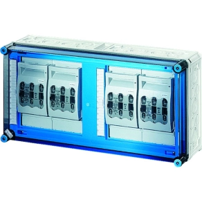   Hensel Mi-6465 NH késes szakaszolható biztosítós szekrény 4xNH00-3p, 4x35mm2, gyűjtősín 250A, 600x300x170 mm, csak kombinációban!