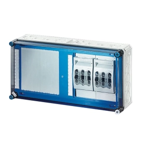   Hensel Mi-6427 NH késes szakaszolható biztosítós szekrény 2xNH00-3p, 4x35mm2, gyűjtősín 400A, 600x300x170 mm