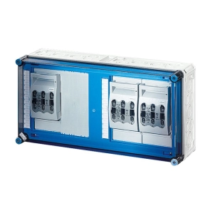   Hensel Mi-6437 NH késes szakaszolható biztosítós szekrény 3xNH00-3p, 4x35mm2, gyűjtősín 400A, 600x300x170 mm