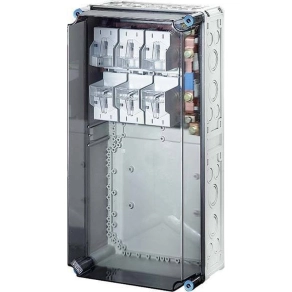   Hensel Mi-6475 NH késes biztosító szekrény 1xNH1-3p, M10, gyűjtősín 630 A, 300x600x214 mm