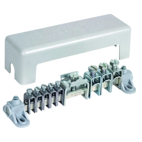  DEHN 563020 Potenciálkiegyenlítő sín fedéllel 5x 2,5-16 mm2 3x16-95 mm2 1x Fl 30x4 mm PAS AH RK 5X25 3X8.10 1XFL30