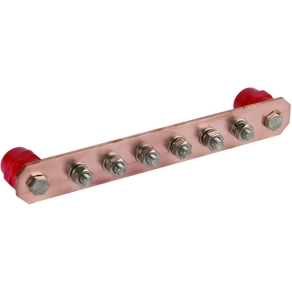   DEHN 472207 Potenciálkiegyenlítő sín fedél nélkül Cu M10-es csavarokkal 6 csatlakozással PAS I 6AP M10 CU