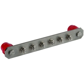   DEHN 472209 Potenciálkiegyenlítő sín fedél nélkül NIRO M10-es csavarokkal 6 csatlakozással PAS I 6AP M10 V2A