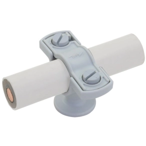   DEHN 275220 Vezetőtartó műanyag PA szürke HVI/CUI vezetékhez D 20 mm fedőbilinccsel D 30 mm és M8 belső menettel LH ZS 20 H19 IGM8 GR PA