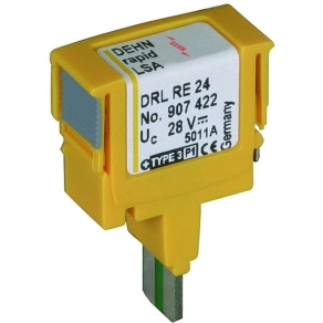   DEHN 907422 Túlfeszültség-korlátozó DEHNrapid LSA dugaszolható védelmi modul 1 érpárhoz Un 24 V DRL RE 24