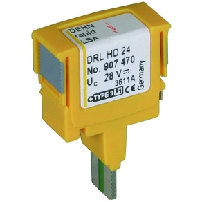   DEHN 907470 Túlfeszültség-korlátozó DEHNrapid LSA dugaszolható védelmi modul 1 érpárhoz Un 24 V DRL HD 24