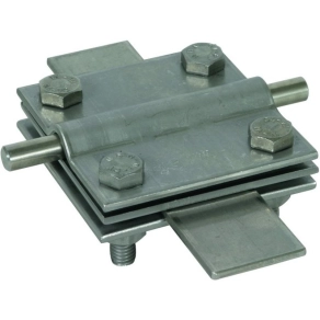   DEHN 319229 Keresztösszekötő kapocs NIRO Rd 7-10/7-10 mm - Rd 7-10/Fl 40 mm-Fl 40/40 mm, köztes lemezzel KS 7.10 7.10 FL40 ZP V4A