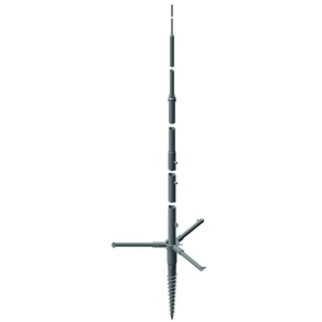   DEHN Teleszkópos villámvédelmi felfogó oszlop 11 000mm St/tZn-Al csavaros alappal -készlet- 103126