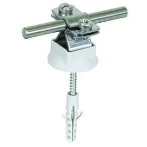  DEHN 274160 Vezetőtartó NIRO Rd 8-10 mm-hez fedőlemezzel és rögzítőanyaggal LH ZS 8.10 FL20 KS KD8X40 V2A