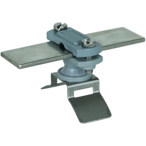   DEHN 275730 Vezetőtartó műanyagból Fl 30 mm laposvashoz és Rd 6-11 mm-hez rögzítőrésszel NIRO 14x0,3 mm-es feszítőszalaghoz LH ZS 6.11 FL30 SBB PA V2A