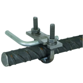   DEHN 308045 Kengyel kapocs St/fekete acél D 16-48 mm-hez Rd 10 mm/Fl 30-40 mm-hez BVK 16.48 6.10 FL40 BSB STBL