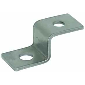   DEHN Z-alakú végdarab egy-egy furattal D 10,5 mm és D 12,5 mm NIRO 390499 ES ZF 2XB18 V2A