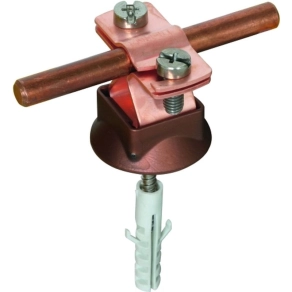   DEHN 274167 Vezetőtartó NIRO/galCu Rd 8-10 mm-hez műanyag foglalattal és rögzítőanyaggal LH ZS 8.10 FL20 KS KD8X40 CU