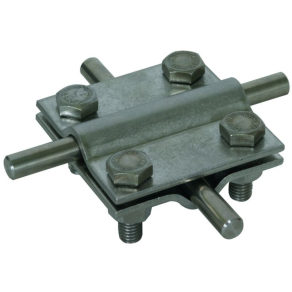   DEHN KS 8.10 8.10 FL30 V4A Keresztösszekötő kapocs NIRO (V4A) 2x Rd 8-10 mm-hez méret 60x60 mm köztes lemez nélkül 318219