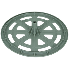   DEHNiso tetővezető-tartó műanyag alátétlap D 300mm D 10mm hüvellyel PE D 10mm GFK rúdhoz 253300 GP B10 H60 D300 KS GR