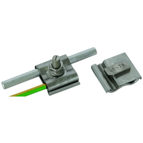   DEHN UNI-földelőkapocs NIRO Rd 8-10mm-hez és 4-50mm2-es vezetékhez M8 csavarral és anyával 540250 UEK 8.10 AQ4 50 HKSM8 V2A