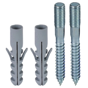   DEHN 472202 Rögzítőkészlet 2 tőcsavarral M 10x20 mm NIRO és 2 műanyag dübellel D 12 mm BFS M10X20 PAS V2A