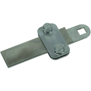   DEHN 380209 Kapocs elem NIRO 200 kA D 11 mm négyszögletes lyukkal Fl -30x4 mm szalaghoz KS 200 B11.11 FL30X4 V2A