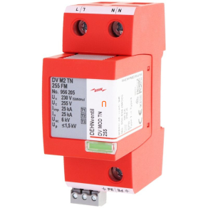  DEHNventil M2 túlfeszültség-levezető 1 fázisú TN rendszer (1.+2. típus),távjelző érintkezővel DV M2 TN 255 FM 956205
