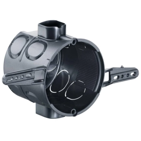   Műanyag doboz 65mm, perforált, sorolható, 63mm mély, 1555-62 szegelhető fülekkel Kaiser