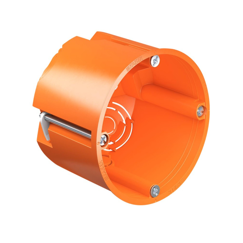 Gipszkarton doboz 1-es, d68mm, 61mm mély, narancssárga 9064-32 Kaiser