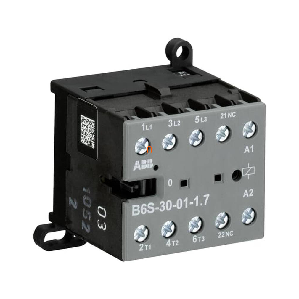 ABB GJL1213001R7011 B6S-30-01-1.7-24DC 4 kW / 8A AC3, PLC-vel vezérelhető mini kontaktor, 3P+1NC