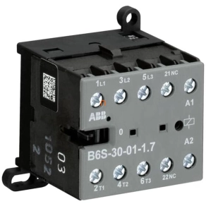   ABB GJL1213001R7011 B6S-30-01-1.7-24DC 4 kW / 8 A AC3, PLC-vel vezérelhető mini kontaktor, 3P+1NC