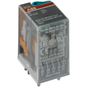   ABB 1SVR405611R1000 CR-M024DC2 dugaszolható miniatür relé, érintkezők: 2 váltó, 12 A, tekercs: 24 V DC
