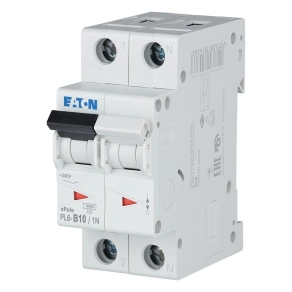 Eaton kismegszakító, 6 kA, 1P+0, pl6-b10/1n-106026