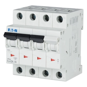 Eaton kismegszakító, 6 kA, 3P+0, pl6-c4/3n-106906