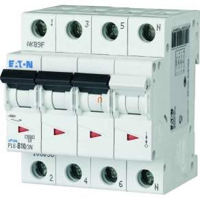 Eaton kismegszakító 3P+N B 10A 6kA PL6-C10/3N