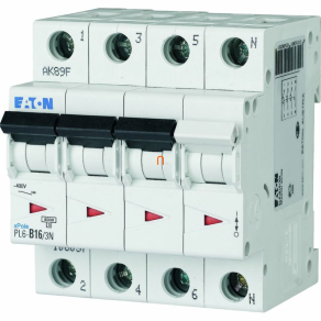 Eaton kismegszakító 3P+N B 16A 6kA PL6-C16/3N