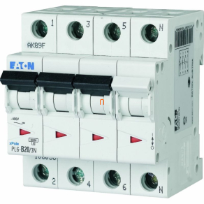 Eaton kismegszakító 3P+N B 20A 6kA PL6-C20/3N