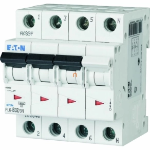 Eaton kismegszakító 3P+N B 32A 6kA PL6-C32/3N (106913)