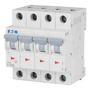   Eaton kismegszakító, 10kA, négy pólusú, pl7-c16/4-107329