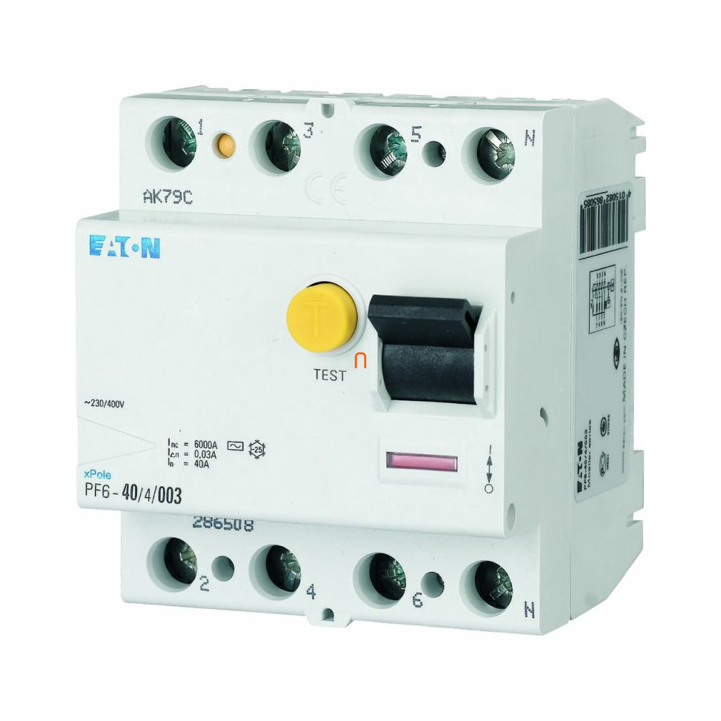 Fi relé 4P 40A 30mA 6kA PF6-40/4/003-A 112933 Eaton
