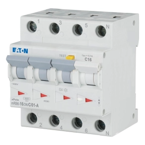   Eaton áramvédő kismegszakító 6 kA, 3P+N, mrb6-16/3n/c/01-a-120664