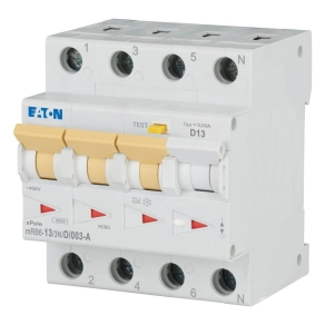   Eaton áramvédő kismegszakító 6 kA, 3P+N, mrb6-13/3n/d/003-a-120671